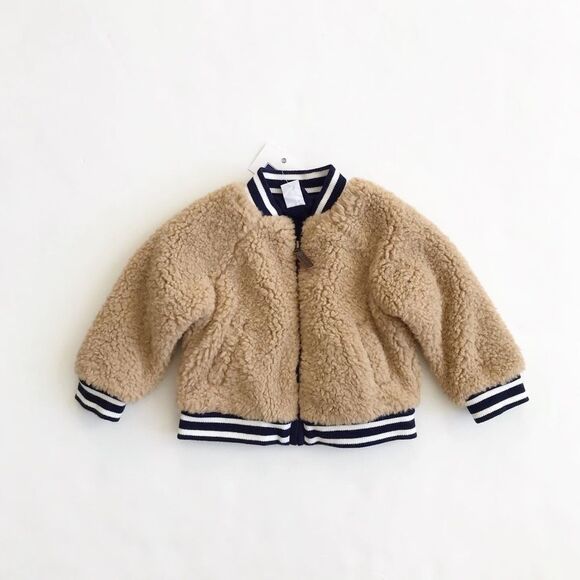 Janie and Jack NWT faux fur teddy jacket 6-12m - Picture 1 of 5